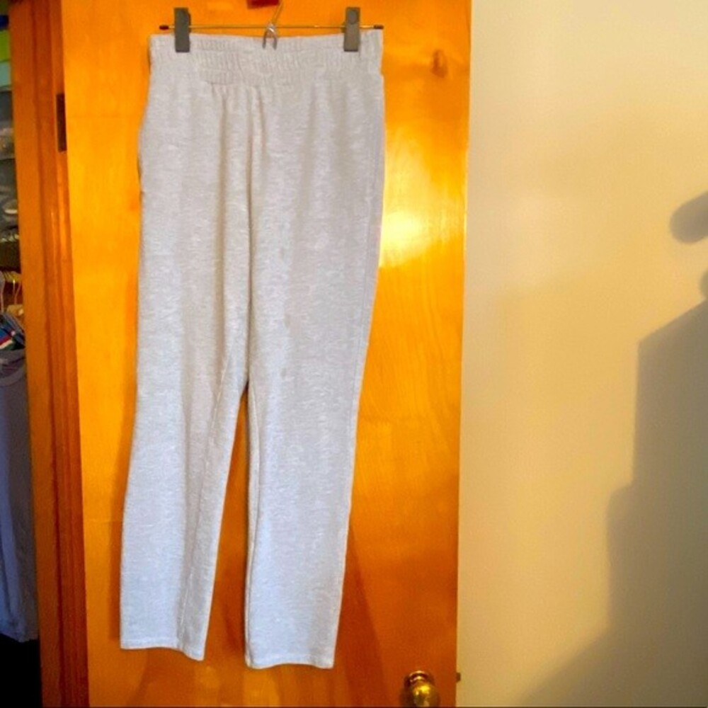 Nux Sweatpants Light Gray Try Out Cozy High Rise Comfy Loungewear Small Straight